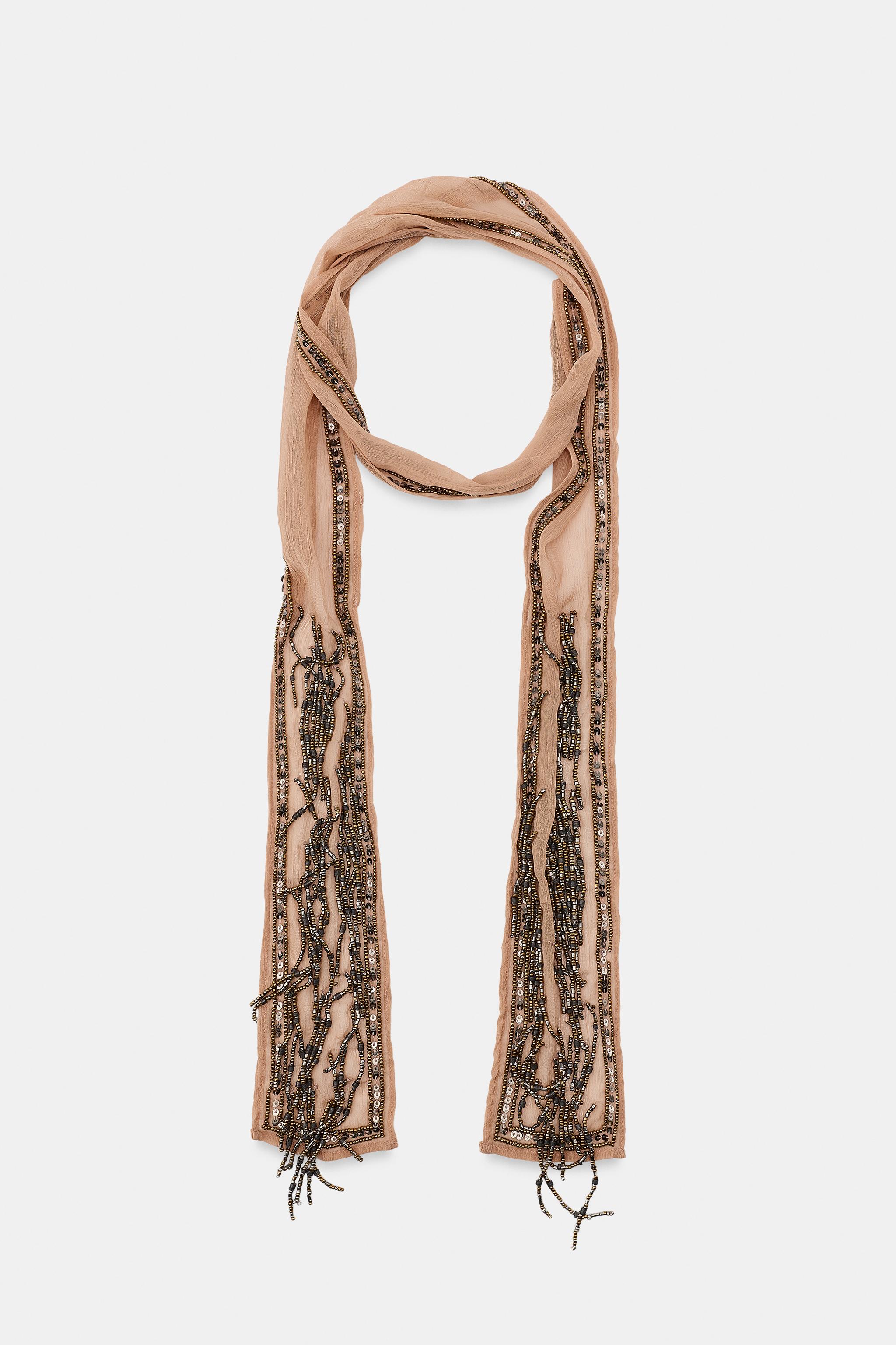 BEADED FRINGE MULTI-POSITION BANDANA